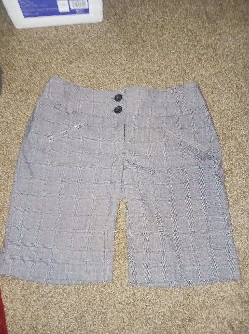 Star City Light Gray Plaid Bermuda Shorts